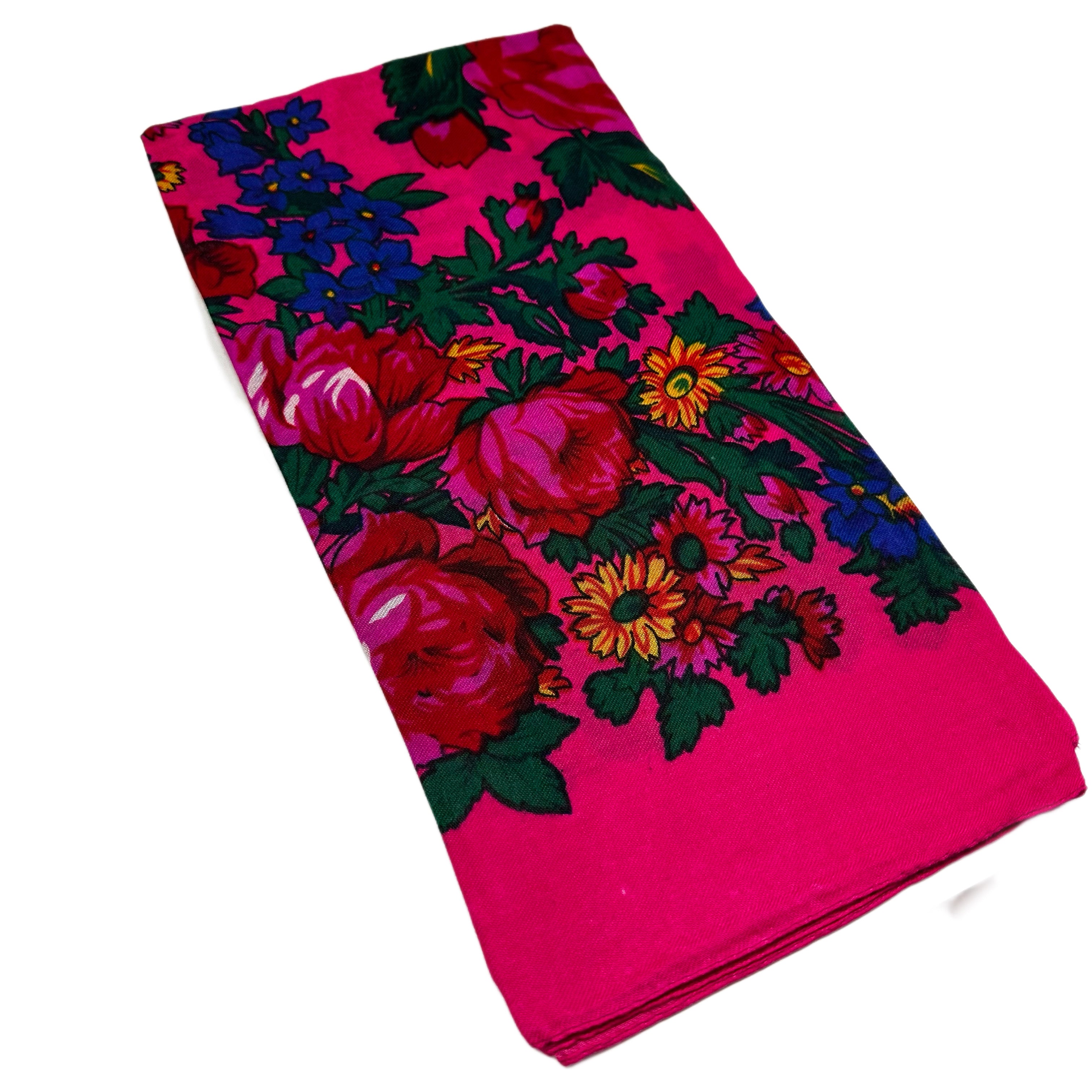 (30x30) Hot Pink Kokum Scarf - Main Image