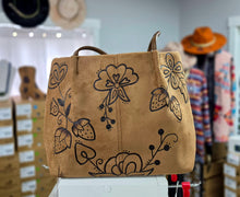 Load image into Gallery viewer, Consignment - Indiginize Creation - Freehand Burned Purse - Strawberries & Florals
