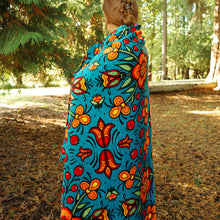 Load image into Gallery viewer, Fleece Blanket - Prairie Beadwork by Justine Proulx