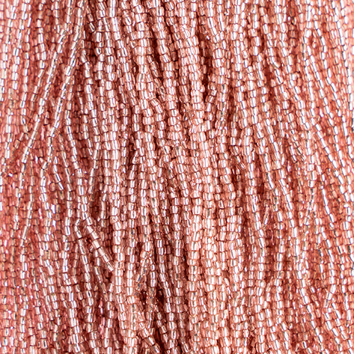 Czech Seed Bead 3Cut 10/0 S/L Rose Dyed SOLGEL Strung
