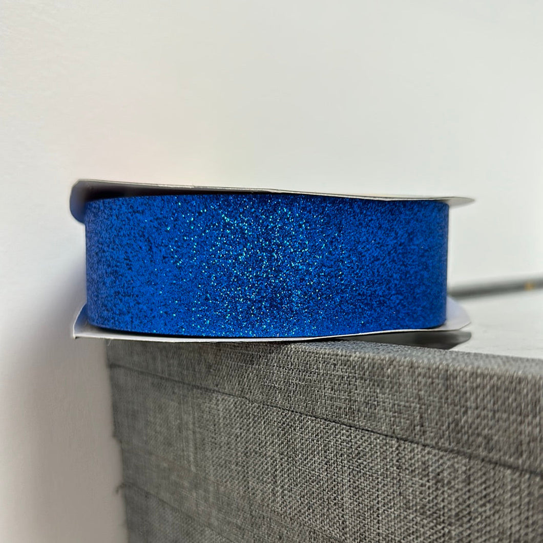Sparkle Ribbon (Per Meter): Royal Blue