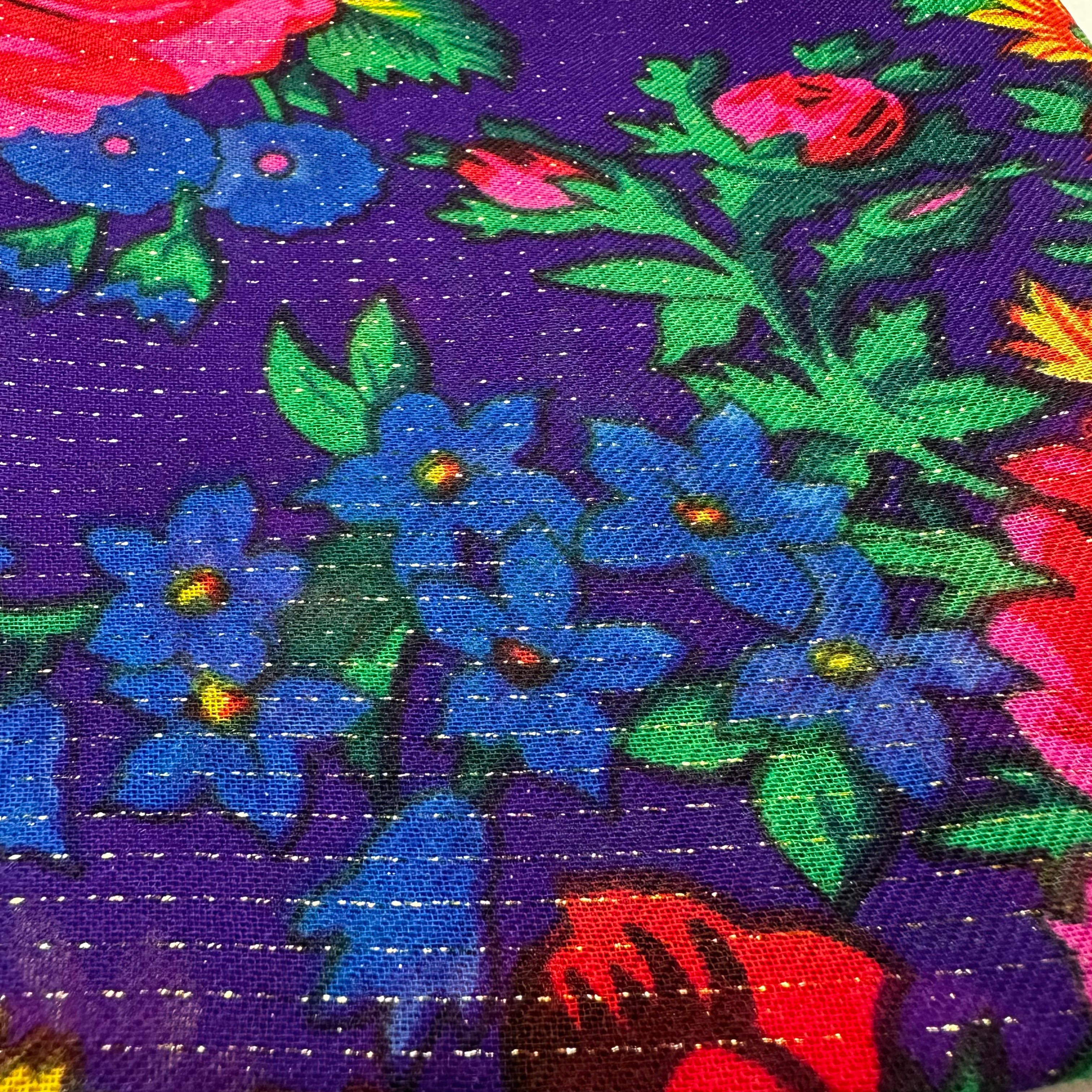 (30x30) Metallic Purple Kokum Scarf