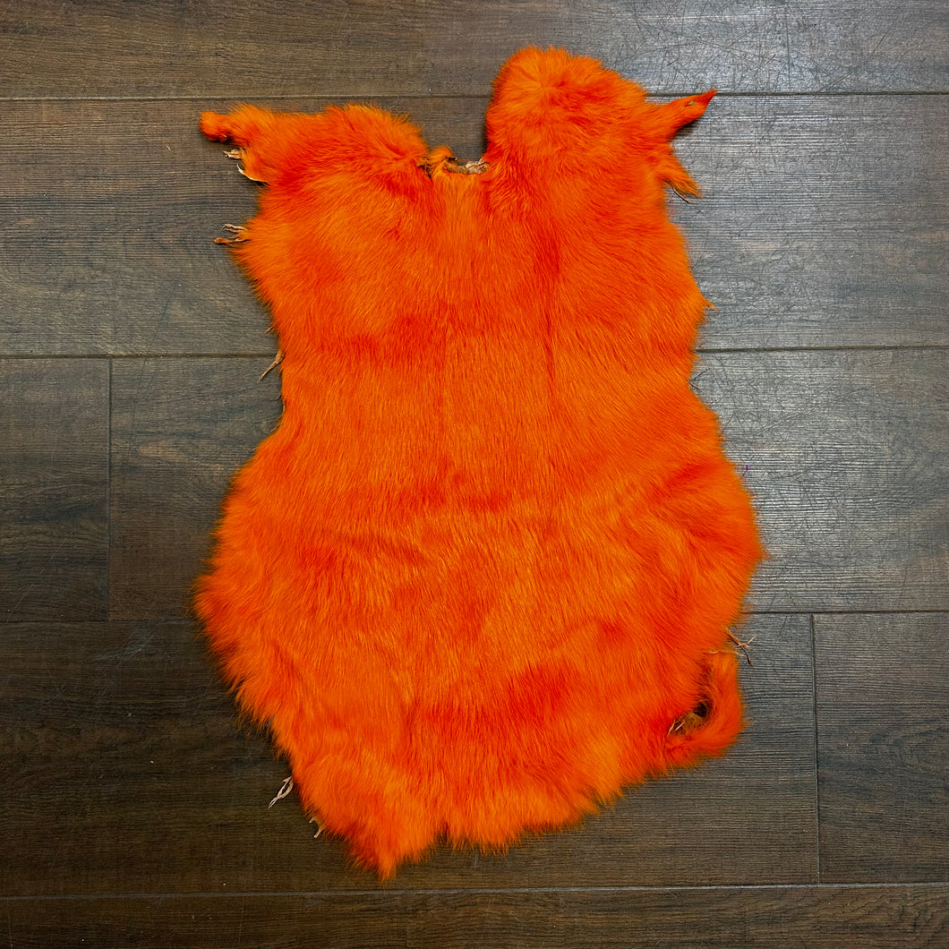 (Canada Only) Orange Dyed Rabbit Fur