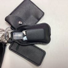 Load image into Gallery viewer, Black Faux-Leather Safety Key Chain
