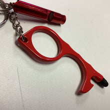 Load image into Gallery viewer, Red Faux-Leather Safety Key Chain
