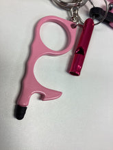 Load image into Gallery viewer, Pink Faux-Leather Safety Key Chain
