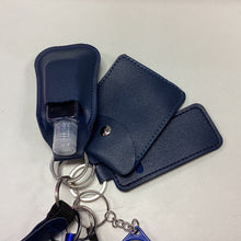 Load image into Gallery viewer, Blue Faux-Leather Safety Key Chain
