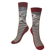 Load image into Gallery viewer, Art Socks - Wolf by Trevor Angus (M/L)