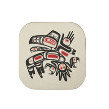 Load image into Gallery viewer, Bamboo Coaster- Running Raven by Morgan Asoyuf