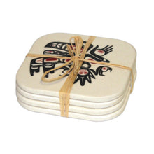 Load image into Gallery viewer, Bamboo Coaster- Running Raven by Morgan Asoyuf