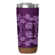 Load image into Gallery viewer, Cork Base Travel Mug (20oz) - Ojibwe Florals by Storm Angeconeb
