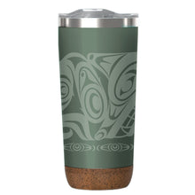 Load image into Gallery viewer, Cork Base Travel Mug (20oz) - Urban Wolf by Maynard Johnny Jr