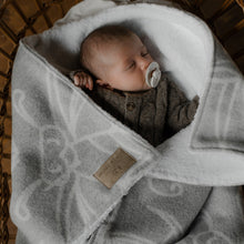 Load image into Gallery viewer, Mini Tipi - Birch Bark Sherpa Baby Blanket
