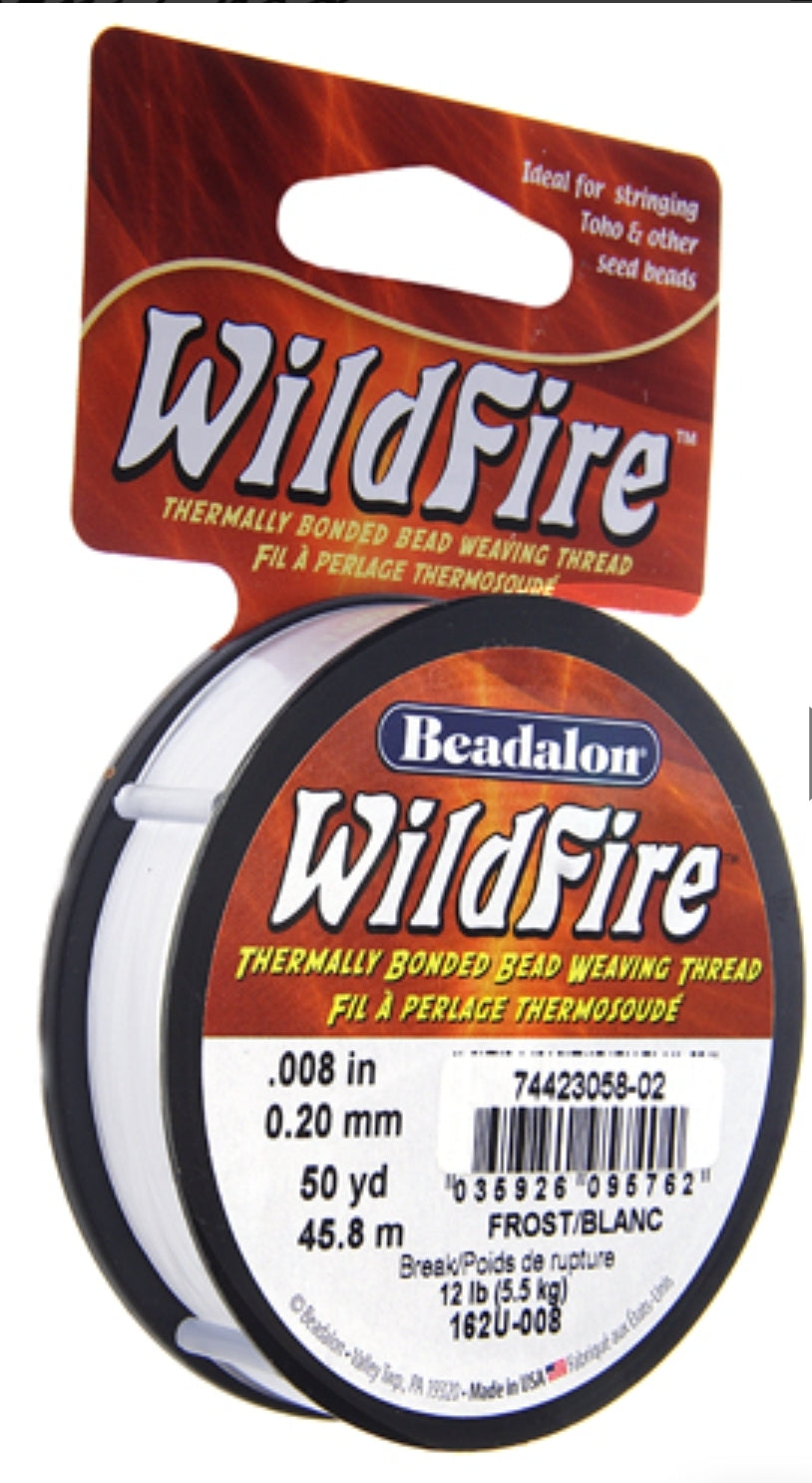 Beadalon Wildfire .008in 0.20mm FROST 50yd (45m)