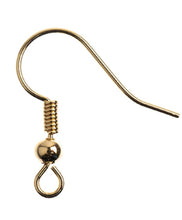 Load image into Gallery viewer, 18kt Gold Earring Fish Hook 18mm
