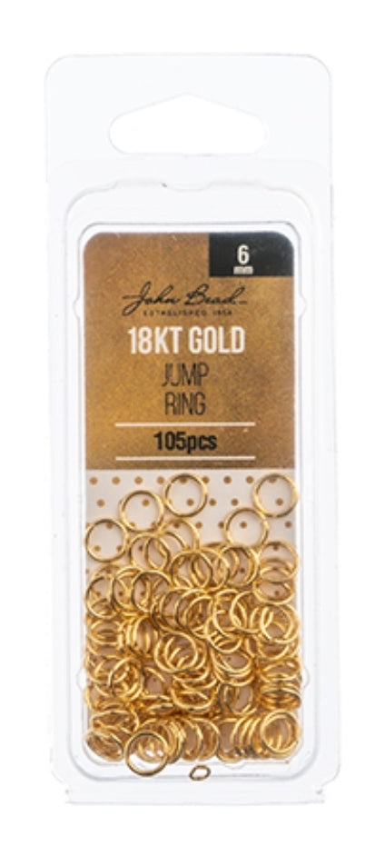 18kt Gold Jump Ring 6×0.7mm 21ga