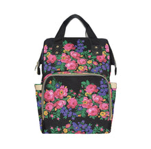 Load image into Gallery viewer, Kokum's Revenge- Black Multi-Function Diaper Backpack- One Size