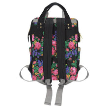 Load image into Gallery viewer, Kokum's Revenge- Black Multi-Function Diaper Backpack- One Size