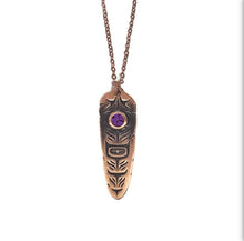 Load image into Gallery viewer, Sacred Feather Necklace (Amethyst) by Simone Diamond