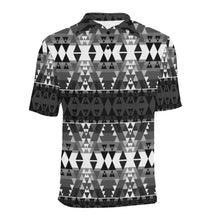 Load image into Gallery viewer, (49 Design) Polo Shirt - Writing on Stone Black and White