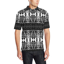 Load image into Gallery viewer, (49 Design) Polo Shirt - Writing on Stone Black and White