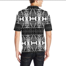 Load image into Gallery viewer, (49 Design) Polo Shirt - Writing on Stone Black and White