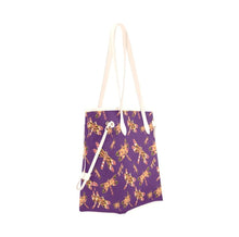 Load image into Gallery viewer, Gathering Yellow Purple Clover Canvas Tote Bag