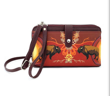 Load image into Gallery viewer, Smartphone Crossbody Bag - Buffaloes by (MashkodeBiizhikina) by Storm Angeconeb