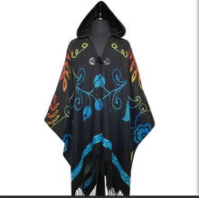 Load image into Gallery viewer, Hooded Fashion Wrap - Honouring Our Life Givers by Sharifah Marsden