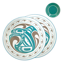 Load image into Gallery viewer, Porcelain Art Dinner Plates (Set of 2) - Killer Whale by Trevor Angus