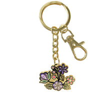 Load image into Gallery viewer, Enamel Keychain - Ojibwe Florals by Storm Angeconeb