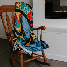 Load image into Gallery viewer, Premium Fleece Blanket - Whale by Maynard Johnny Jr