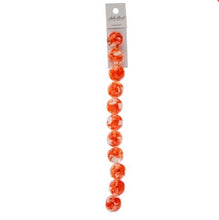 Load image into Gallery viewer, Resin Round Beads with Heart 7" Strand (15.8mm) - Red