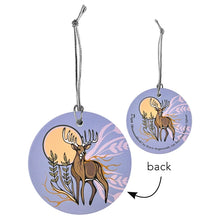 Load image into Gallery viewer, Ceramic Ornament - Deer (Waawaashkeshi) by Storm Angeconeb