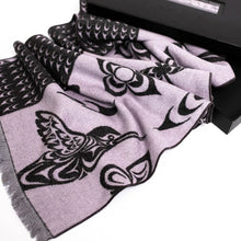 Load image into Gallery viewer, Brushed Silk Scarf - Hummingbirds by Simone Diamond