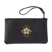 Load image into Gallery viewer, Floret Beaded Wristlet - Black