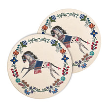 Load image into Gallery viewer, Ceramic Coasters (Set of 2) - Horse (Gidagiza) by Emilie McKinney
