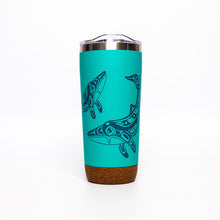 Load image into Gallery viewer, Cork Base Travel Mug (20oz) - Humpback Whale by Gordon White