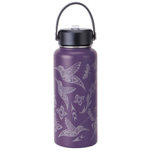 Load image into Gallery viewer, Wide Mouth Insulated Bottles 32oz - Hummingbird by Simone Diamond