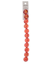 Load image into Gallery viewer, Resin Round Beads with Sequin 7" Strand (15.8mm) - Red AB