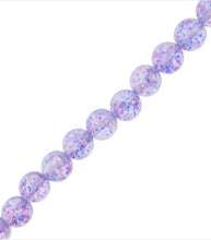 Load image into Gallery viewer, Resin Round Beads with Sequin 7" Strand (15.8mm) - Purple AB