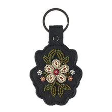 Load image into Gallery viewer, Floret Beaded Keychain - Black
