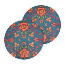 Load image into Gallery viewer, Ceramic Coasters (Set of 2) - Prairie Beadwork by Justine Proulx