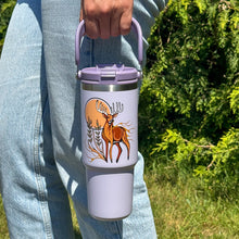 Load image into Gallery viewer, Easy-Carry Insulated Tumbler (30oz) - Deer (Waawaashkeshi) by Storm Angeconeb