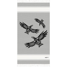 Load image into Gallery viewer, Artisan Cotton Towel (Large)- Soaring Eagle by Corey Bulpitt (Haida)