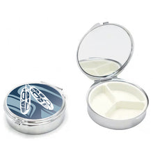 Load image into Gallery viewer, Pill Case with Mirror (small) - Eagle Feathers by Corey Bulpitt