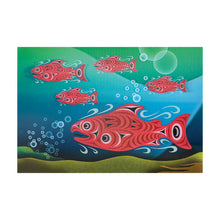 Load image into Gallery viewer, 3D Lenticular Art Card - Coho Salmom by Joe Wilson-Sxwaset