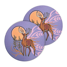 Load image into Gallery viewer, Ceramic Coasters (Set of 2) - Deer (Waawaashkeshi) by Storm Angeconeb