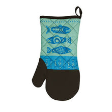 Load image into Gallery viewer, Neoprene Oven Mitt - Salmon in the Wild by Simone Diamond