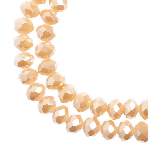 Rondelle 4x6mm Opaque Light Champagne Luster